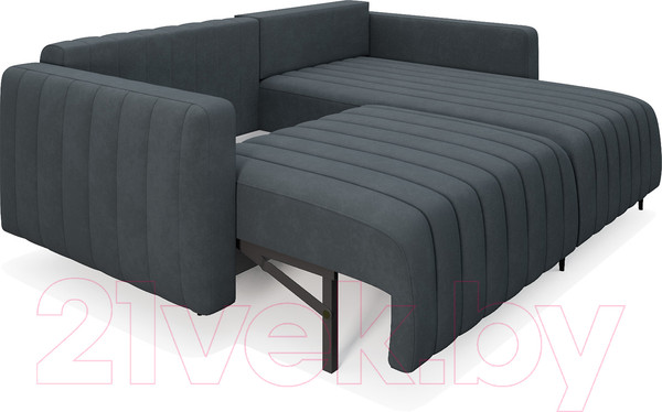Изображение товара Диван угловой Mebel-Ars Маркфул/Флорент (велюр серо-синий НВ-178 26)