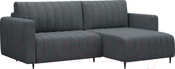 Изображение товара Диван угловой Mebel-Ars Маркфул/Флорент (велюр серо-синий НВ-178 26)