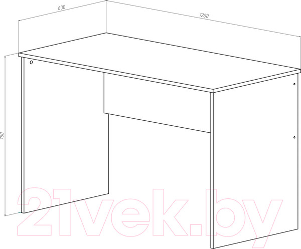 Изображение товара Письменный стол Seven Dreams SD-303 120x60x22 (белый)