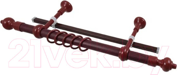 Изображение товара Карниз для штор LEGRAND Кантри + У-шина 2.8 / 48063496 (красное дерево)