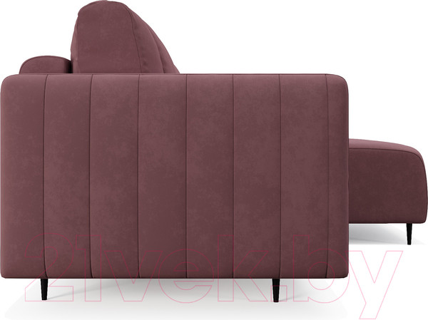 Изображение товара Диван угловой Mebel-Ars Маркфул/Флорент (велюр пудра НВ-178 18)