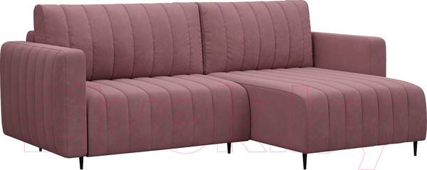 Изображение товара Диван угловой Mebel-Ars Маркфул/Флорент (велюр пудра НВ-178 18)