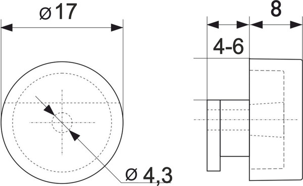 Изображение товара Комплект для крепления зеркал Trodos 101 D17 (4шт, золото)