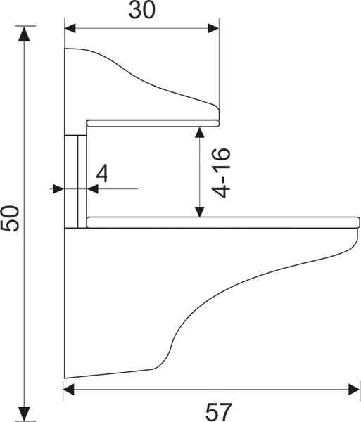 Изображение товара Полкодержатель Trodos 1186 50x57 (бронза)