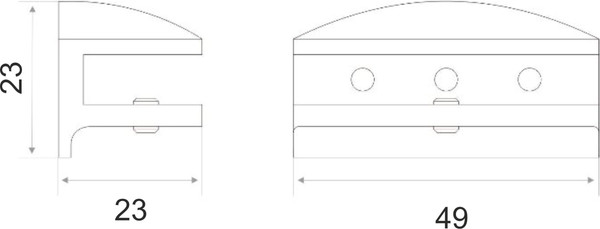Изображение товара Полкодержатель Trodos 8906 49x23x23 (никель)