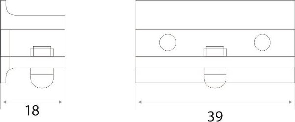 Изображение товара Полкодержатель Trodos 8908 39x18 (хром)