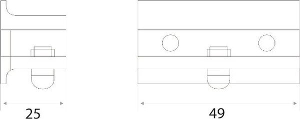 Изображение товара Полкодержатель Trodos 8908 49x25 (хром)