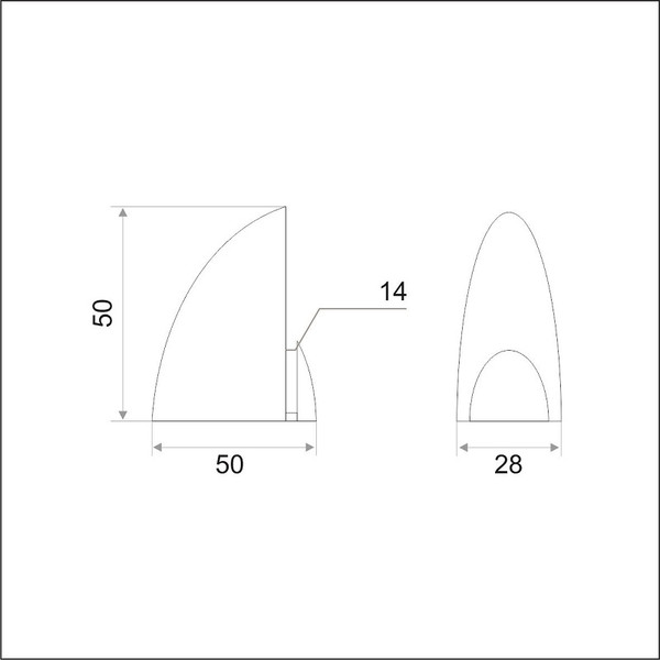 Изображение товара Полкодержатель Trodos Пеликан 50x50 (2шт, хром)