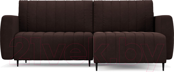 Изображение товара Диван угловой Mebel-Ars Маркфул/Флорент (велюр шоколад НВ-178 16)