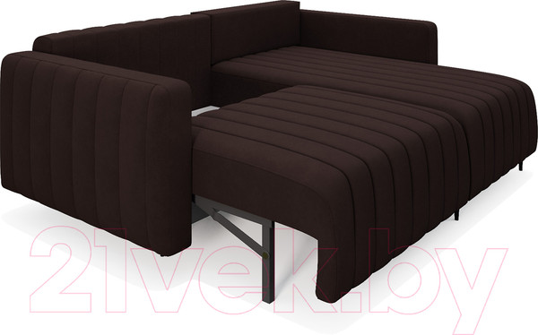 Изображение товара Диван угловой Mebel-Ars Маркфул/Флорент (велюр шоколад НВ-178 16)