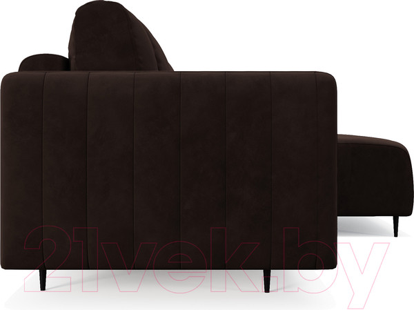 Изображение товара Диван угловой Mebel-Ars Маркфул/Флорент (велюр молочный шоколад НВ-178 13)