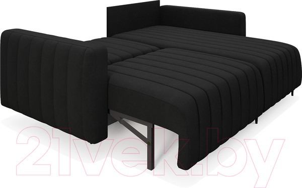 Изображение товара Диван угловой Mebel-Ars Маркфул/Флорент (велюр черный НВ-178 17)