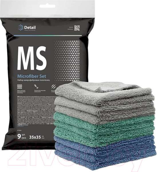 Изображение товара Набор салфеток для автомобиля Detail Microfiber Set DT-0442 (9шт)