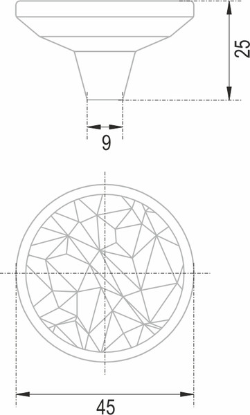 Изображение товара Ручка для мебели Boyard Sfera Factura RC523GR.1/W