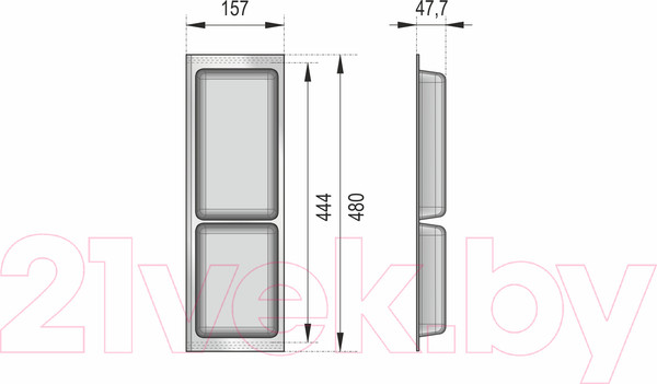 Изображение товара Органайзер для столовых приборов Boyard PC13/W/157x480