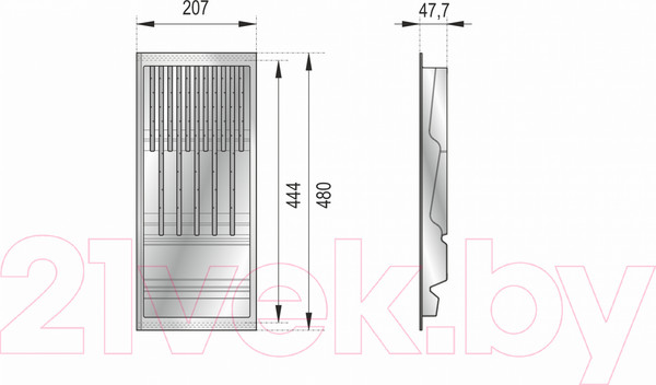 Изображение товара Органайзер для столовых приборов Boyard PC15/W/206x480