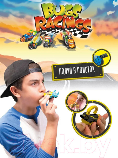 Изображение товара Набор игрушечных автомобилей Bugs Racings Гонка жуков / K02BR006-1 (красный/синий)