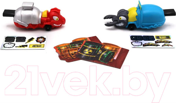 Изображение товара Набор игрушечных автомобилей Bugs Racings Гонка жуков / K02BR006-1 (красный/синий)