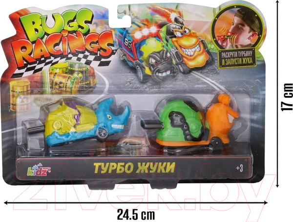 Изображение товара Набор игрушечных автомобилей Bugs Racings Гонка жуков / K02BR006-2 (синий/зеленый)