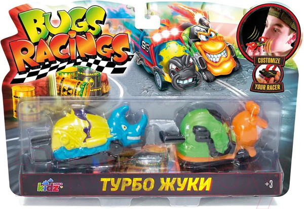 Изображение товара Набор игрушечных автомобилей Bugs Racings Гонка жуков / K02BR006-2 (синий/зеленый)