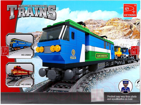 Изображение товара Конструктор Keyixing Грузовой электропоезд / 2575353