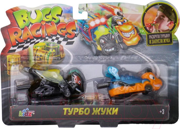 Изображение товара Набор игрушечных автомобилей Bugs Racings Гонка жуков / K02BR006-3 (черный/оранжевый)