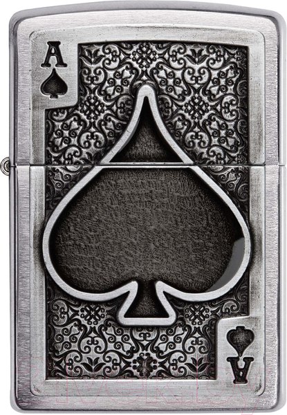 Изображение товара Зажигалка Zippo Ace Of Spades / 49637 (серебристый)