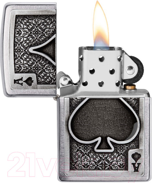 Изображение товара Зажигалка Zippo Ace Of Spades / 49637 (серебристый)