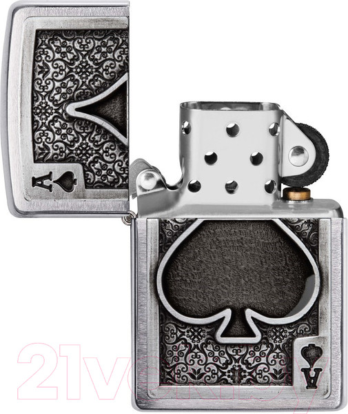 Изображение товара Зажигалка Zippo Ace Of Spades / 49637 (серебристый)