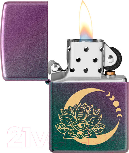 Изображение товара Зажигалка Zippo Lotus Moon / 48587 (черный)