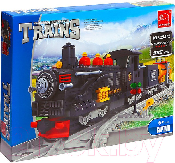Изображение товара Конструктор Keyixing Классический паровоз / 1552120