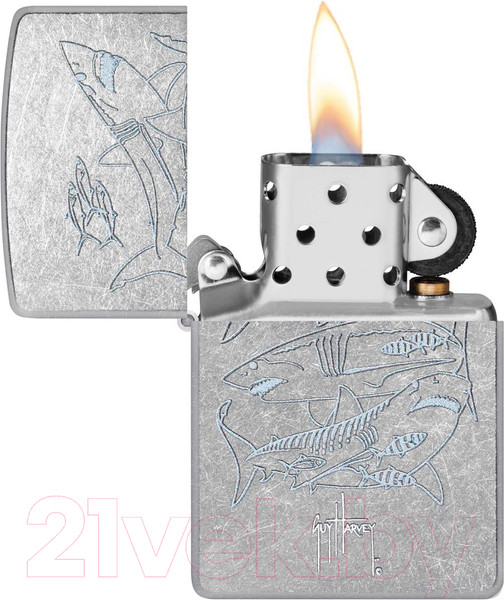 Изображение товара Зажигалка Zippo Guy Harvey / 48595 (серебристый)