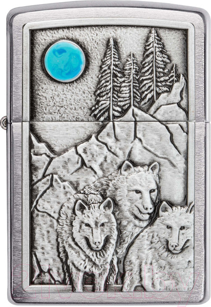 Изображение товара Зажигалка Zippo Wolf Design / 49295 (серебристый)