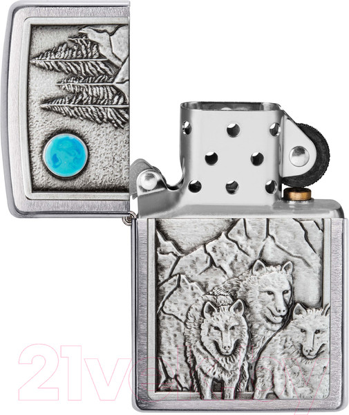 Изображение товара Зажигалка Zippo Wolf Design / 49295 (серебристый)