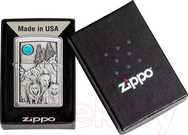 Изображение товара Зажигалка Zippo Wolf Design / 49295 (серебристый)