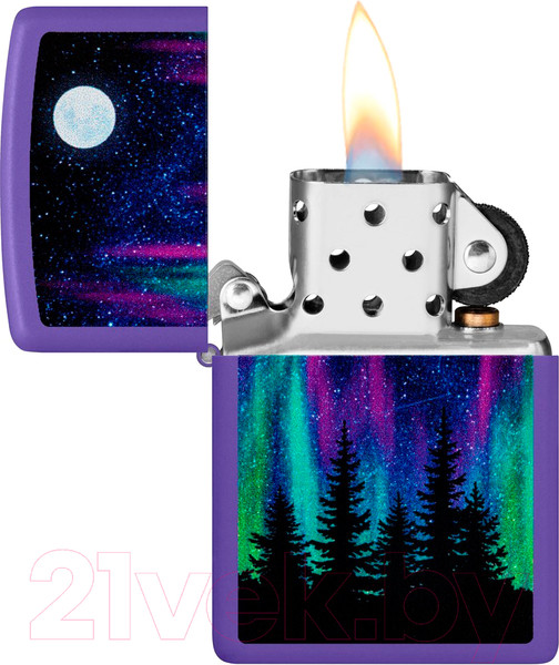 Изображение товара Зажигалка Zippo Night In The Forest / 48565 (фиолетовый)