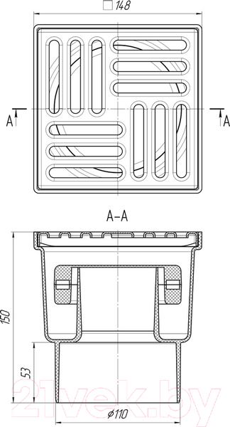 Изображение товара Трап для душа Ани Пласт TQ1212