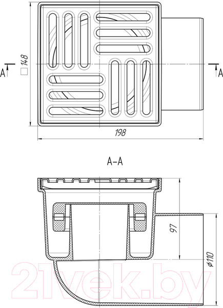 Изображение товара Трап для душа Ани Пласт ТQ1112