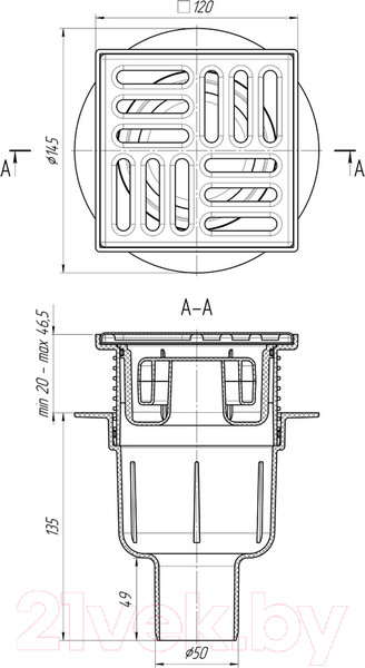 Изображение товара Трап для душа Ани Пласт TQ5714