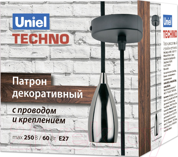Изображение товара Электропатрон Fametto Techno Pearl Black DLC-T-S32/E27 TS/1M/BL / UL-00005289