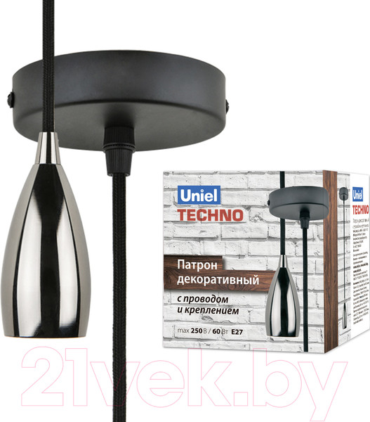 Изображение товара Электропатрон Fametto Techno Pearl Black DLC-T-S32/E27 TS/1M/BL / UL-00005289