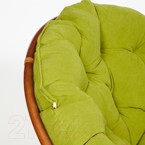 Изображение товара Кресло-качалка Tetchair Papasan W 23/01 B с подушкой (орех/флок олива)