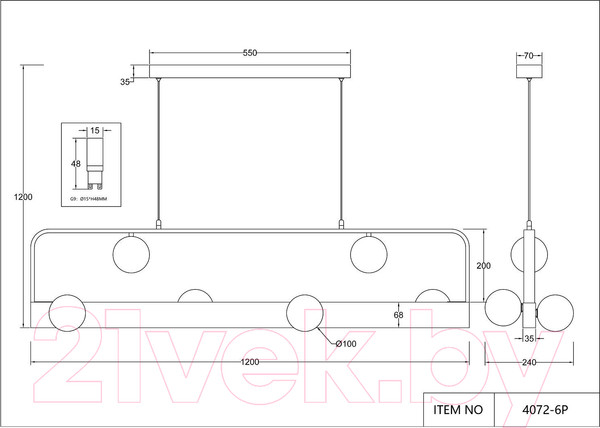 Изображение товара Люстра FAVOURITE 4072-6P