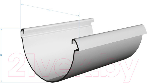 Изображение товара Желоб Docke Lux PVLZ-1044 (пломбир)