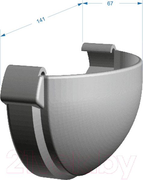 Изображение товара Заглушка желоба Docke Lux PVLX-1086 (графит)