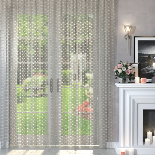 Изображение товара Гардина Лента Е719К (255x240, серый/бежевый)