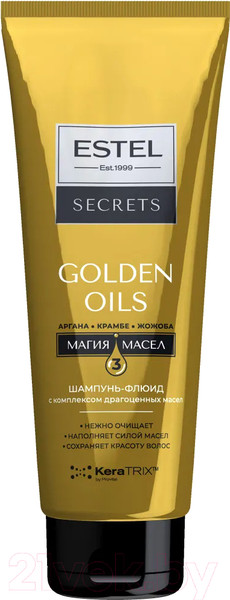 Изображение товара Шампунь для волос Estel Secrets Golden Oils с комплексом драгоценных масел (250мл)