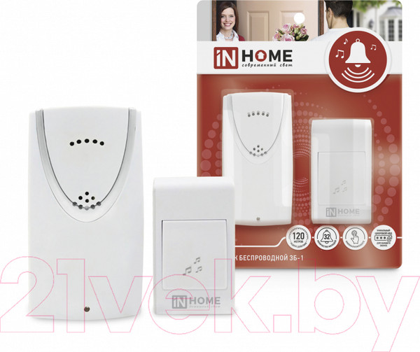 Изображение товара Электрический звонок INhome ЗБ-1 / 4690612013299