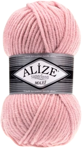 Изображение товара Пряжа для вязания Alize Superlana Maxi 75% акрил, 25% шерсть 161 / 2930820 (100м, пудра)