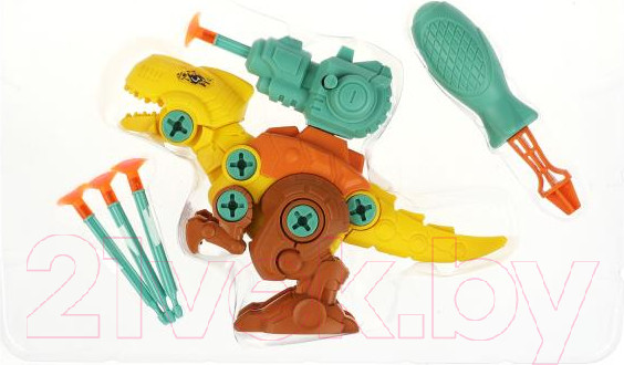 Изображение товара Игрушка-конструктор Город мастеров С отверткой динозавр с пушкой / 42003-KY